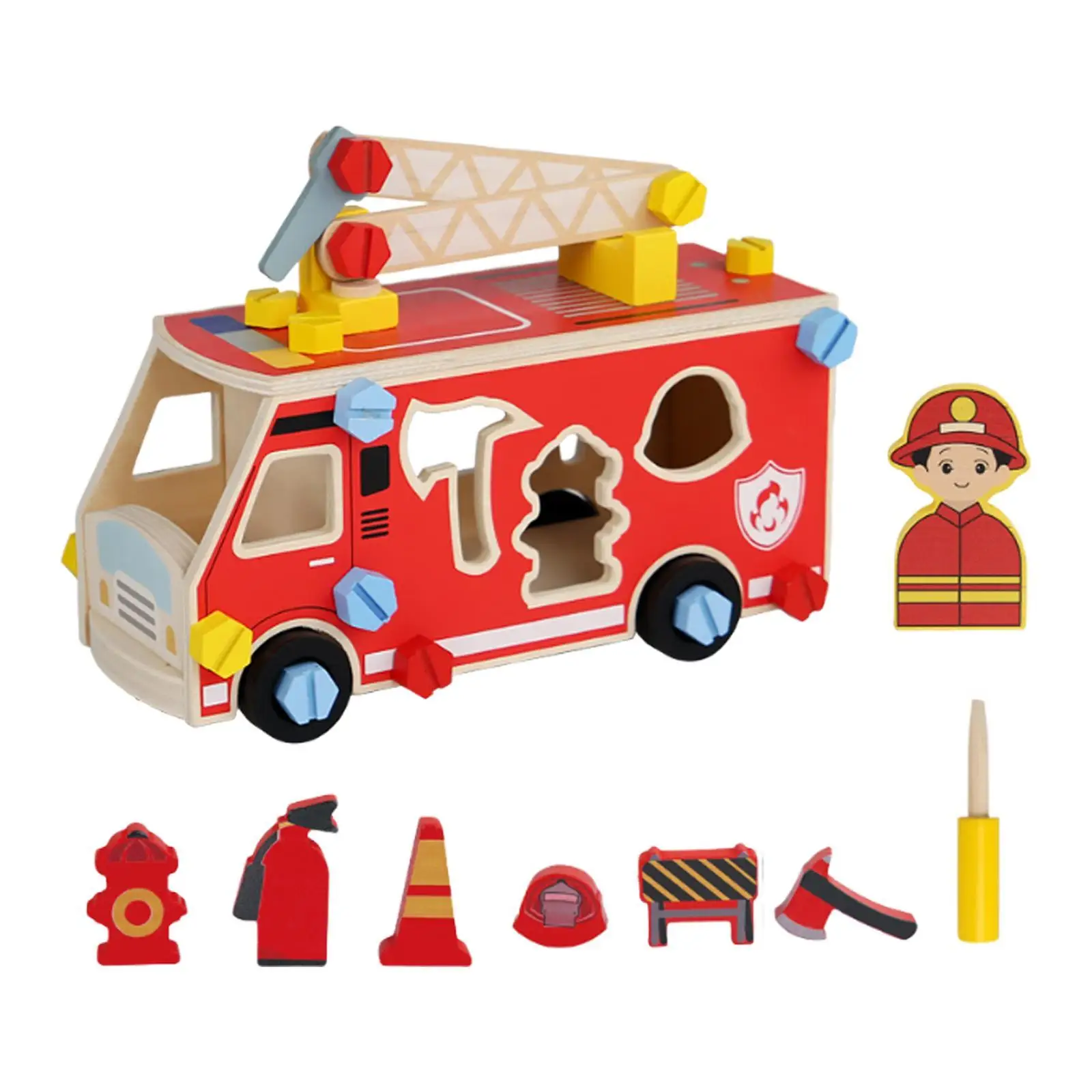 

Wooden Tool Set for Kids Educational Fine Motor Skill Funny Creative Construction Toy for Kids Children Birthday Gift