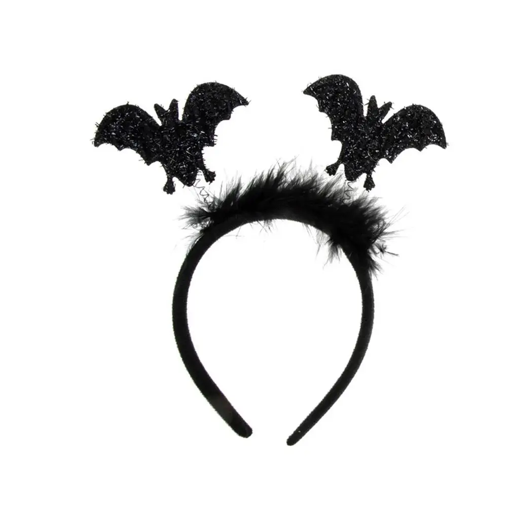 

Novelty Bat Hairb Halloween Party Supply Headwear Photo Prop Sparkle Cosplay Bat Hair Decoration Theme FestivalDecoration