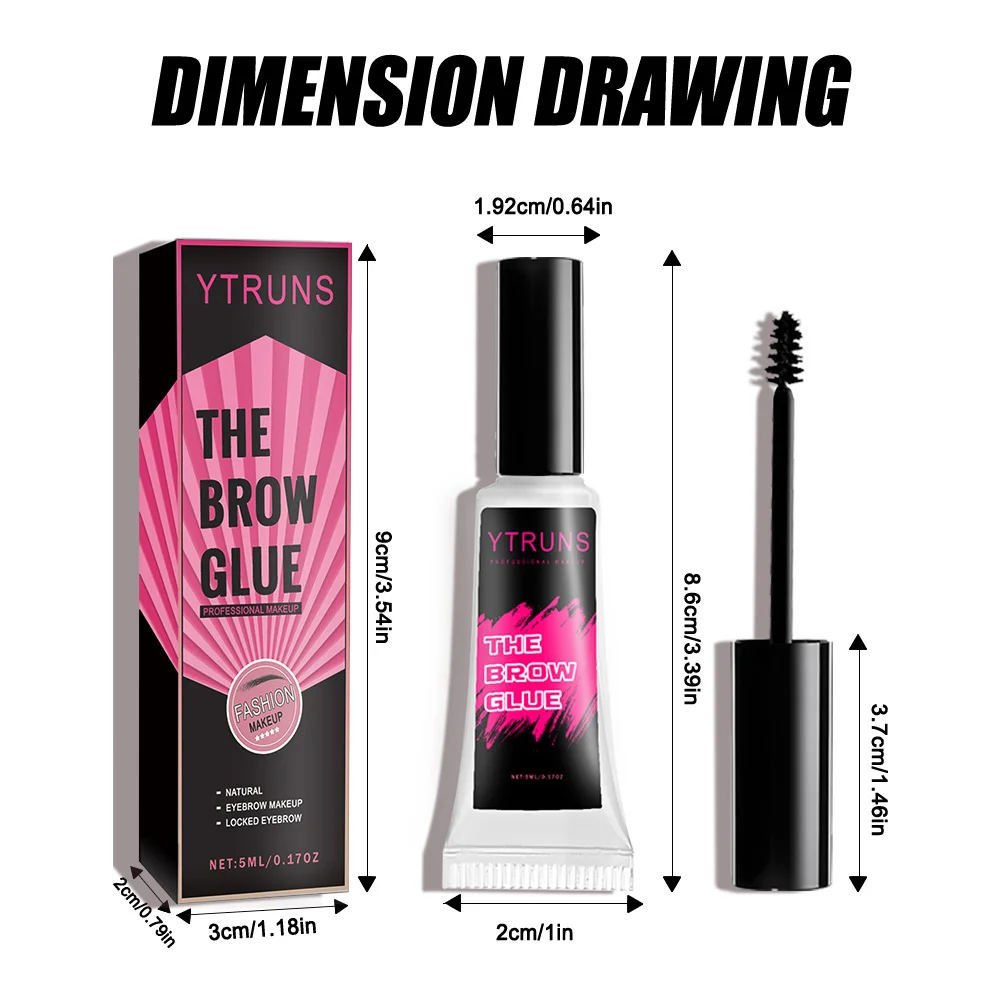 Transparent eyebrow long-lasting shaping natural three-dimensional eyebrow gel waterproof cosmetic eyebrow styling glue
