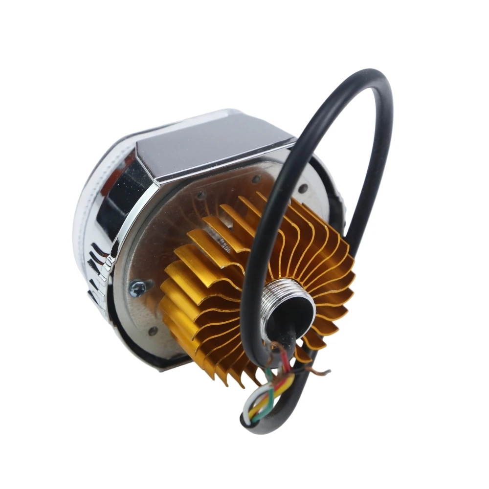 2.5" LED Motorcycle Headlight Projector Lens Dual Halo Angel Demon Eye Hi/Lo Beam Spotlight for Car E-Bike Waterproof view 4