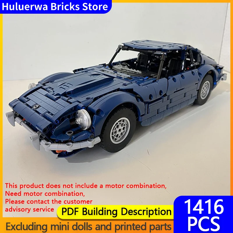 Модель скоростного гоночного автомобиля MOC, строительные кирпичи Datsun 240z Hypercar, модульная технология, подарки, праздник, сборка, детские игрушки, костюм