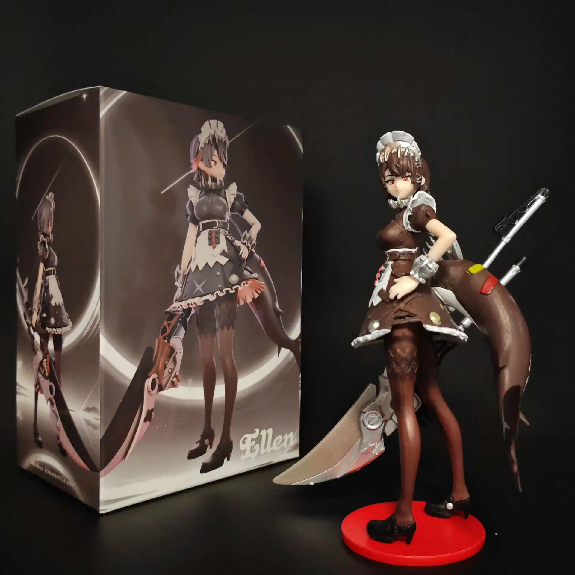 Zenless Zone Zero Ellen Joe Shark Maid Style Anime Girl Figure Fine Craft Model Desktop Ornament Exquisite Collectible Toy Gift