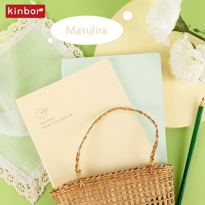 Imagem -03 - Kinbor Timeline a5 pu Couro Caderno de Registro Auto-preenchido Alta Beleza Requintado Cadernos e Revistas Escola Novo 2024
