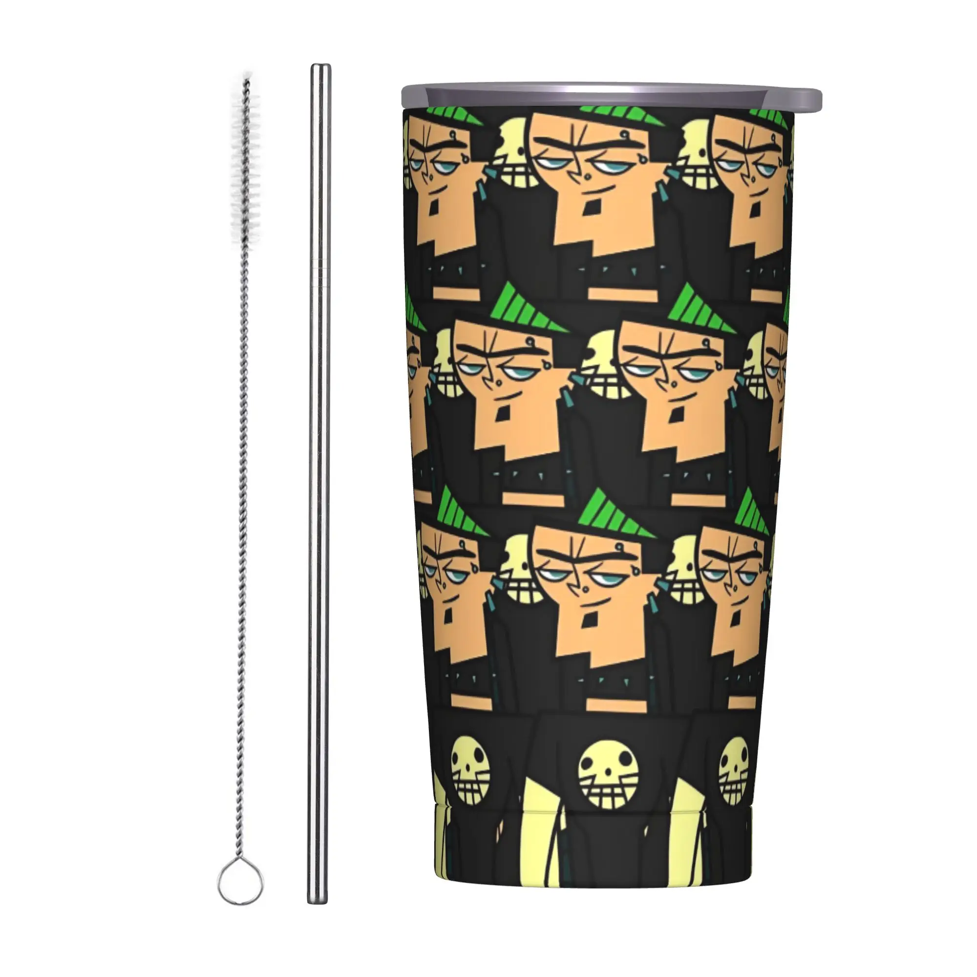 Totals Dramas Duncan Tumbler Vacuum Insulated  Thermal Cup with Lid Straw School Mugs Water Bottle, 20oz