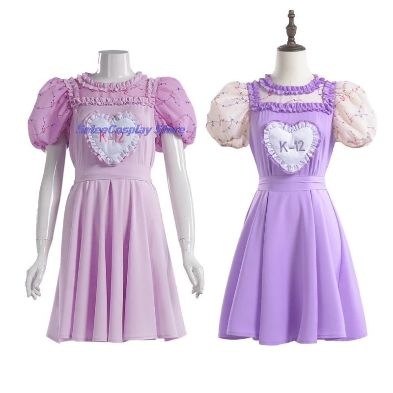 Women's K-12 Crybaby Angelita Cosplay K12 Uniform Pink Purple Dress Sweet Girl Melanie Martinez Halloween Costume