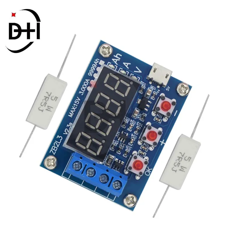 1.2V 12V 18650 ZB2L3 Li-ion Lithium Battery Capacity Tester + Resistance Lead-acid Battery Capacity Meter Discharge Tester 1 Set