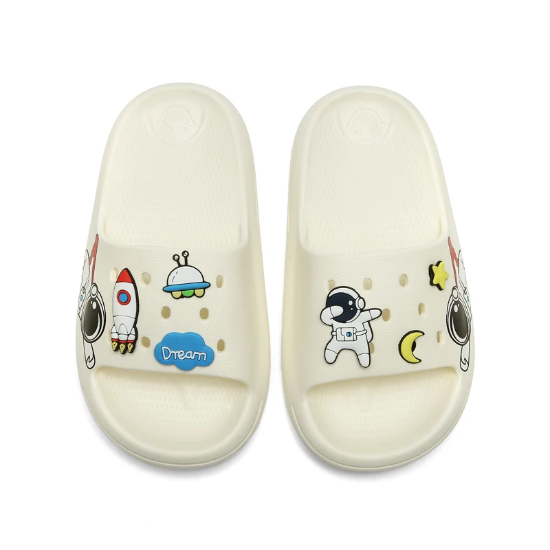 Summer Children Slippers Cute Astronaut Indoor Home Slides Kids Non-slip Soft Comfortable Slippers Boys Girls Flip Flops 26-37