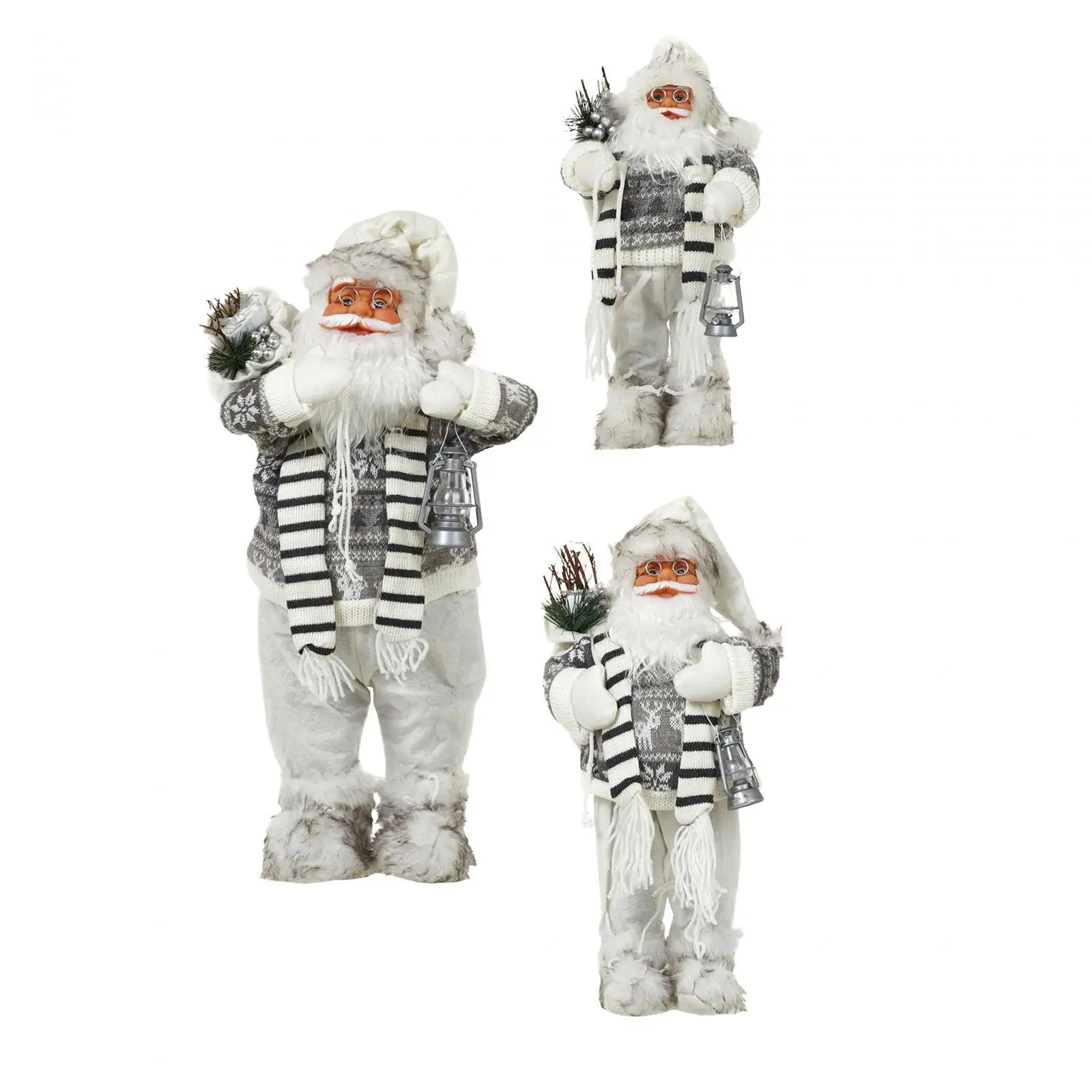 

Santa Claus Christmas Figurines Birthday Table Office Santa Doll Decorations