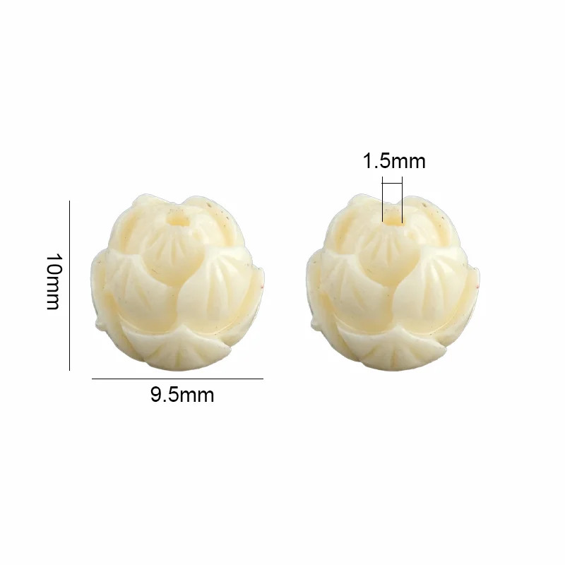 10PC Synthetic Coral Beads Lotus Dyed Beige For DIY Jewelry Accessories Finding Making Necklaces Bracelet