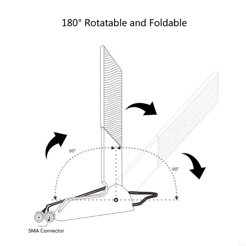 

2.4G 6G WiFi6E Antennas 12dB High Gains Foldable Blade Antennas with 2SMA Internal Thread for Stable Wireless Connection