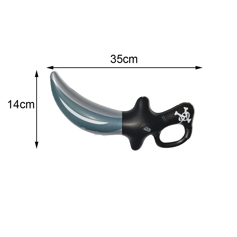 1/4pcs Inflatable Pirate Swords Balloon Halloween Weapons Pirate Knife Foil Balloon Toy Kids Cosplay Prop Halloween Party Decor