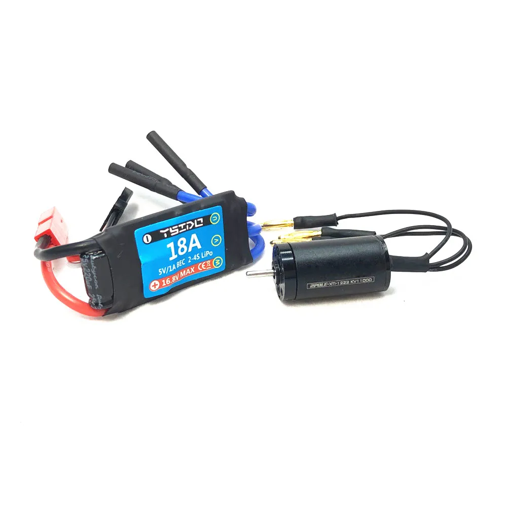18A ESC + 1222 11000KV 2 Pole Bürstenloser Motor RC Car Trucks Tanks Ersatzteile Combo für 1/28 1/32 RC Car Motorcycle