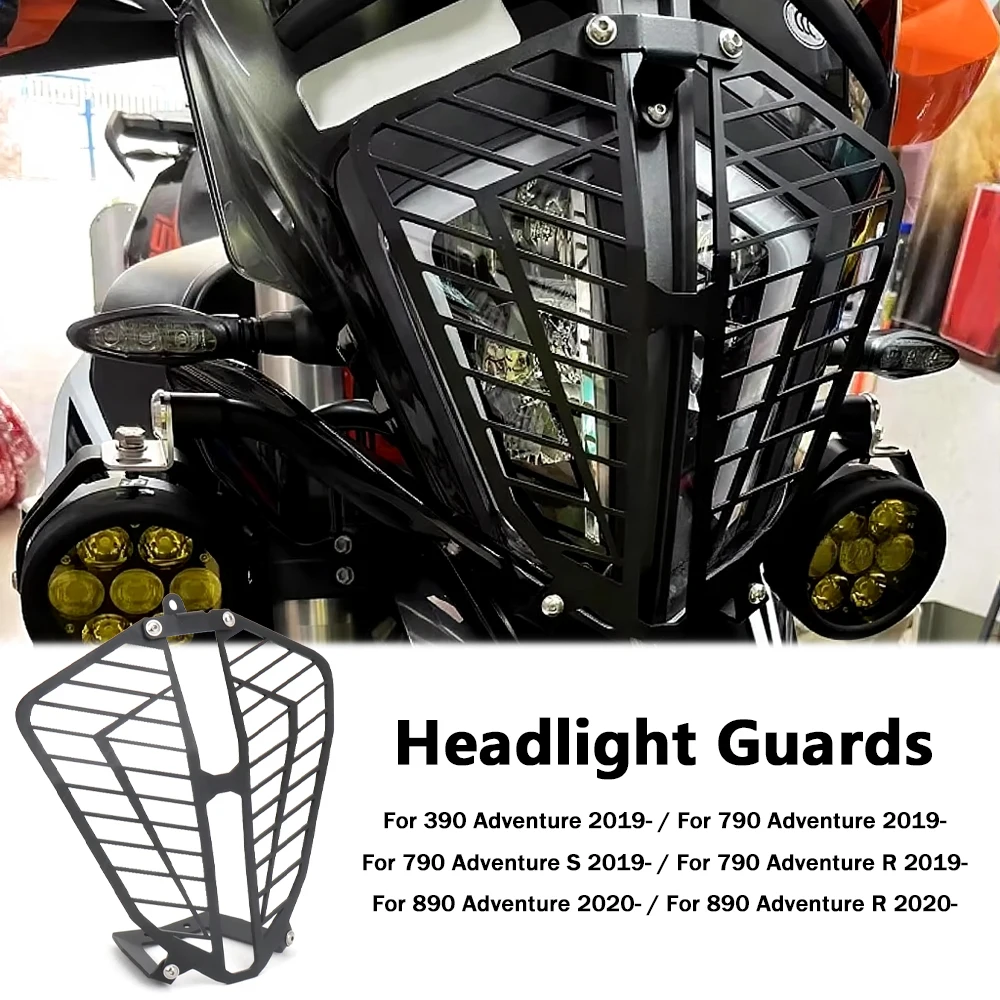 

For 390 ADVENTURE 790 ADV 890 Advebture 2019-2023 Motorcycle Headlight Head Light Guard Protector Cover Protection Grill