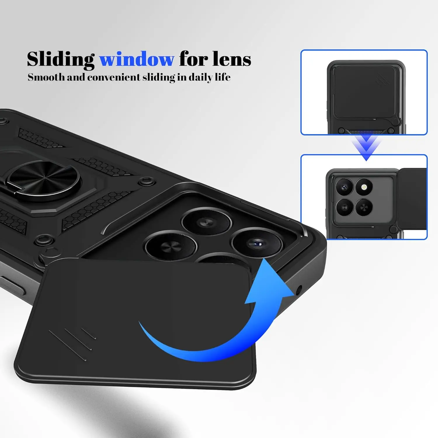 Armor Case For Honor 600 Lite 200 400 Smart X8D X7D X6D X9D X8C X7C X5C Plus X8B X7B X6B X5B Shockproof Ring Phone Case view 3
