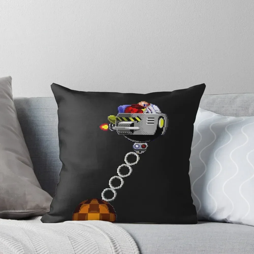 16-Bit Eggman - Dr Robotnik Wrecking Ball T-Shirt Throw Pillow Pillow Case Christmas Plaid Sofa pillow