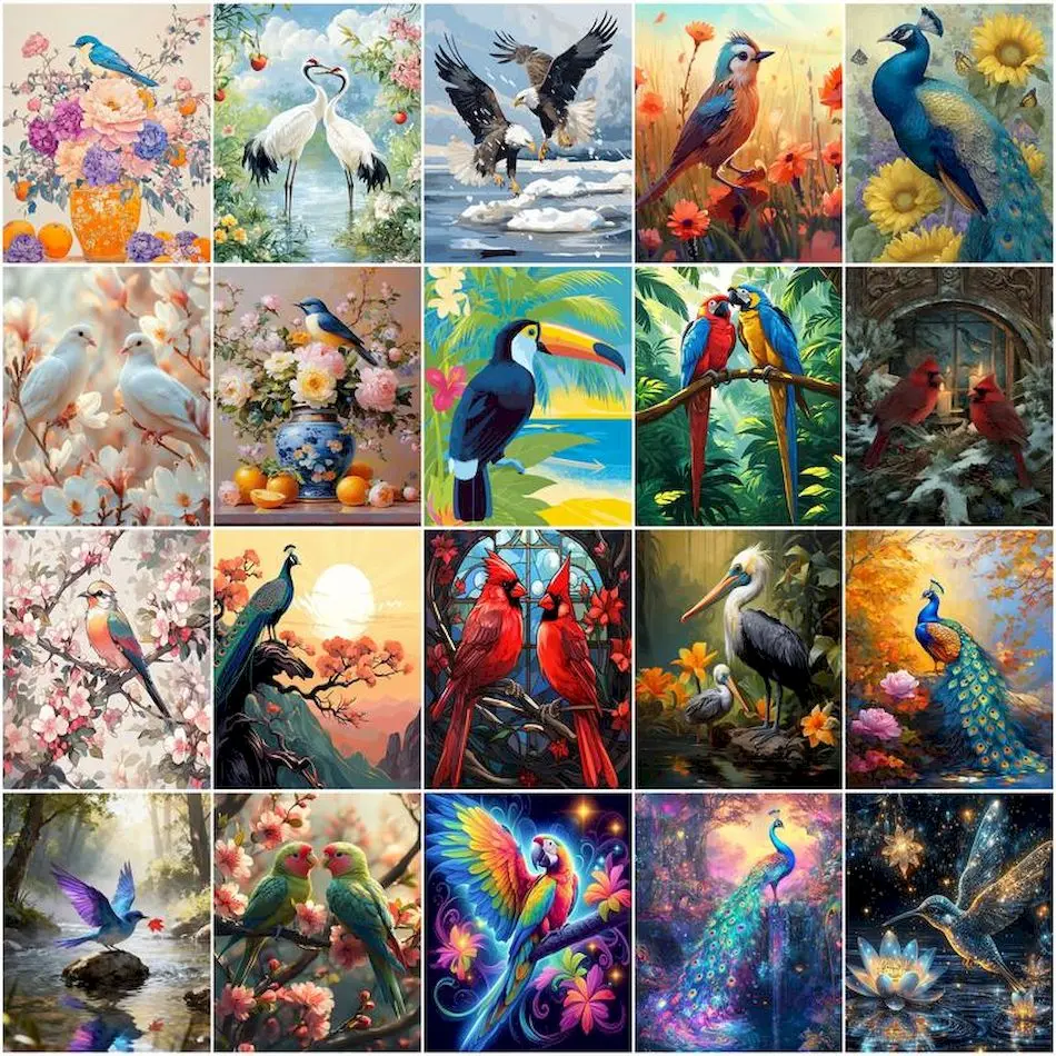 جاتيزتوري الطلاء بواسطة أرقام رسم قماش الحيوانات الاكريليك الفنون الحرف طقم الطلاء صور بواسطة أرقام اليدوى هدية لتقوم بها بنفسك مجموعة #1