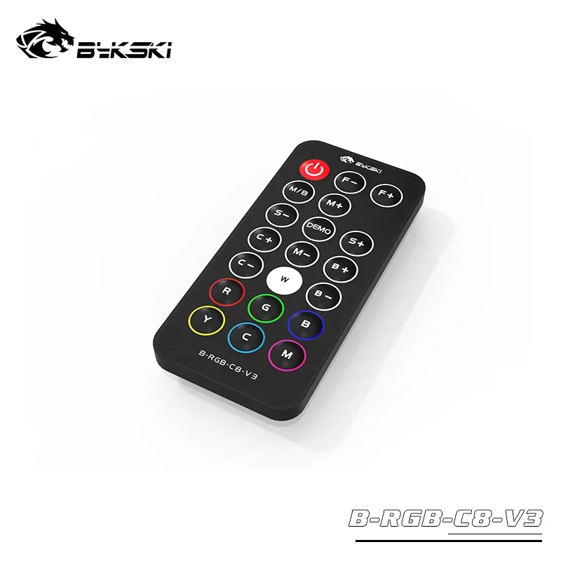 BYKSKI Controller Use for CPU / GPU Block FAN Pump 12V RGB / 5V ARGB LED Strip Light / Support Connect in Motherboard /B-RGB-C8 - view 3