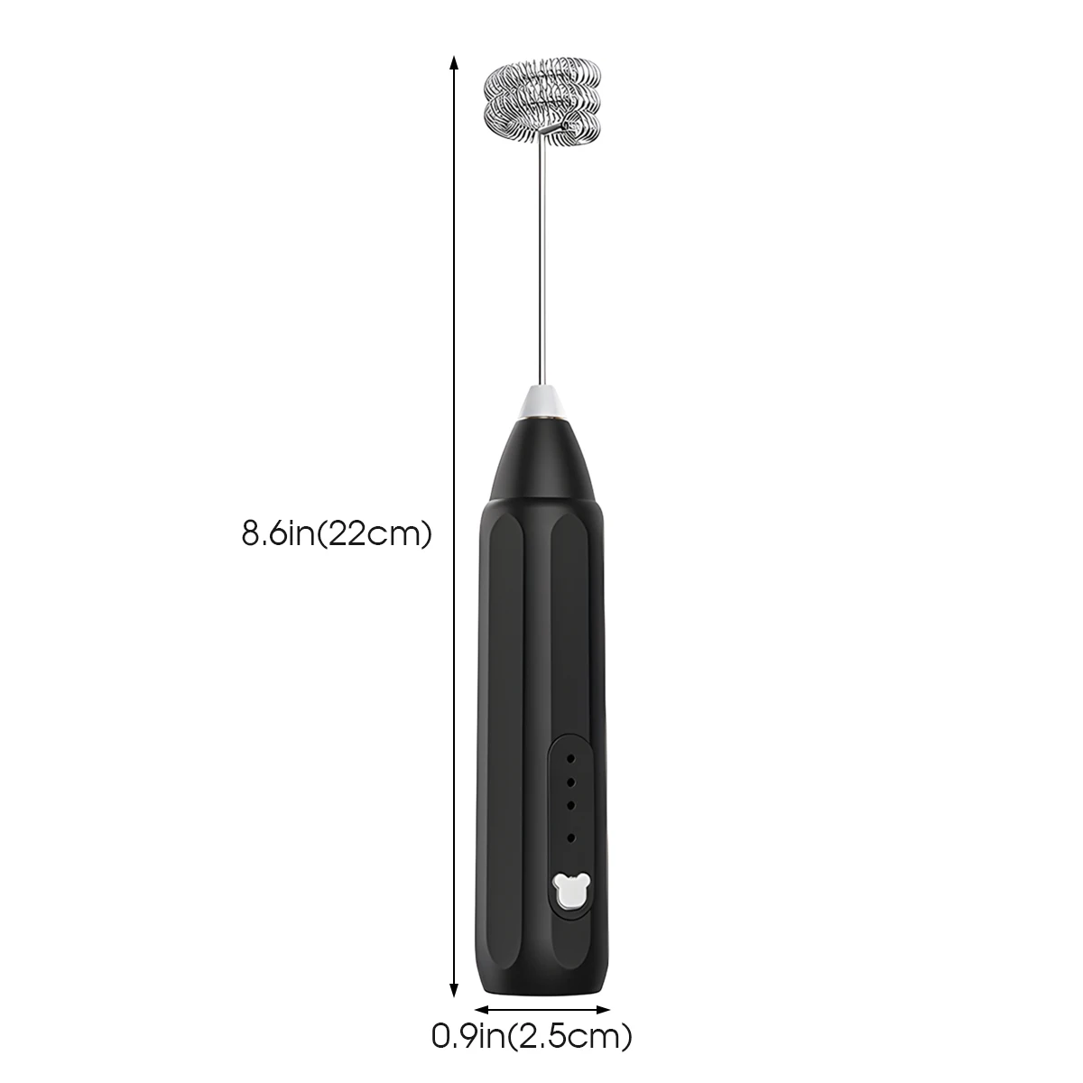 3-Speed Electric Milk Frother USB Rechargeable Egg Beater 300mAh Handheld Whisk for Coffee Cooking Tools