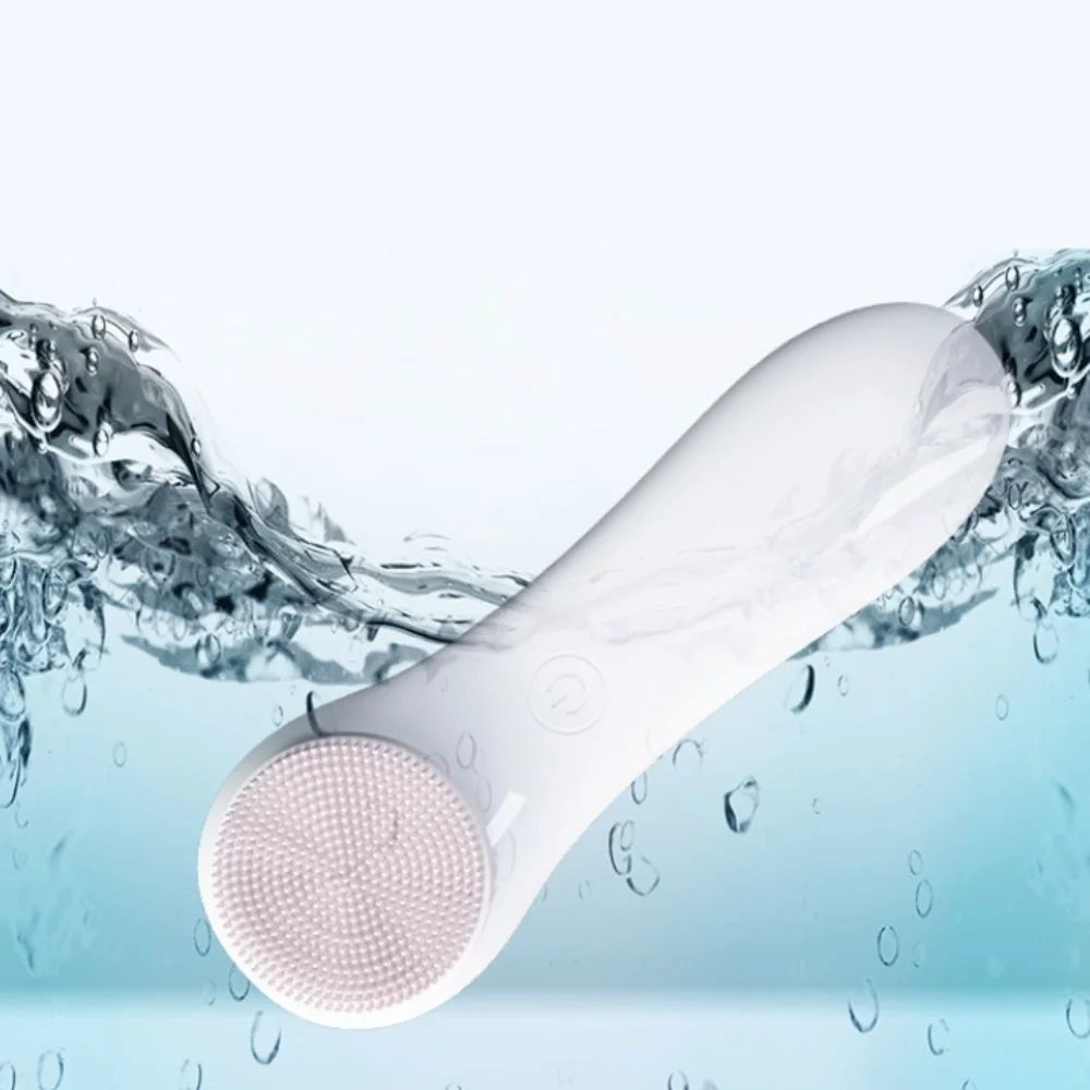 Waterproof Electric Facial Cleansing Brush Silicone Head Vibrating Face Exfoliating Cleaner Wireless Deeep Cleaning