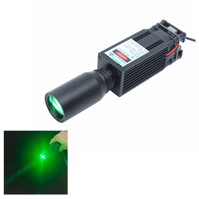 Módulo láser de haz de grasa verde, lámpara de 12V PWM, 520nm, 3W, repelente de aves