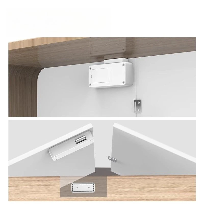 No punching invisible drawer fingerprint lock bedside table, storage wardrobe password lock office file cabinet