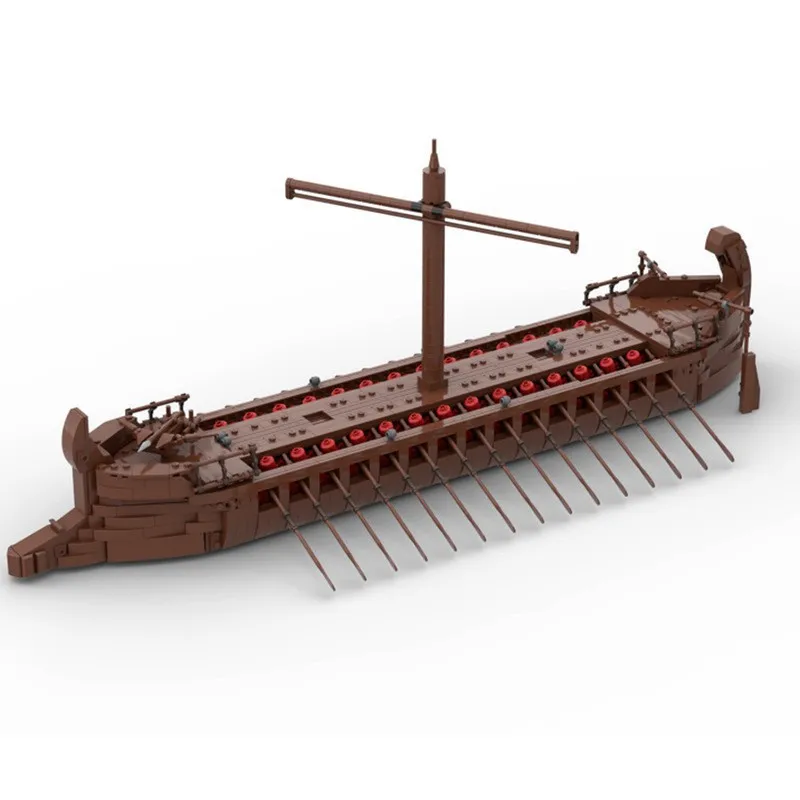 Hot Medieval Pirate Series Modular Ancient Greek Ship in a Bottle Viking Boat Model DIY Assembly Toy Gift Building Blocks Bricks