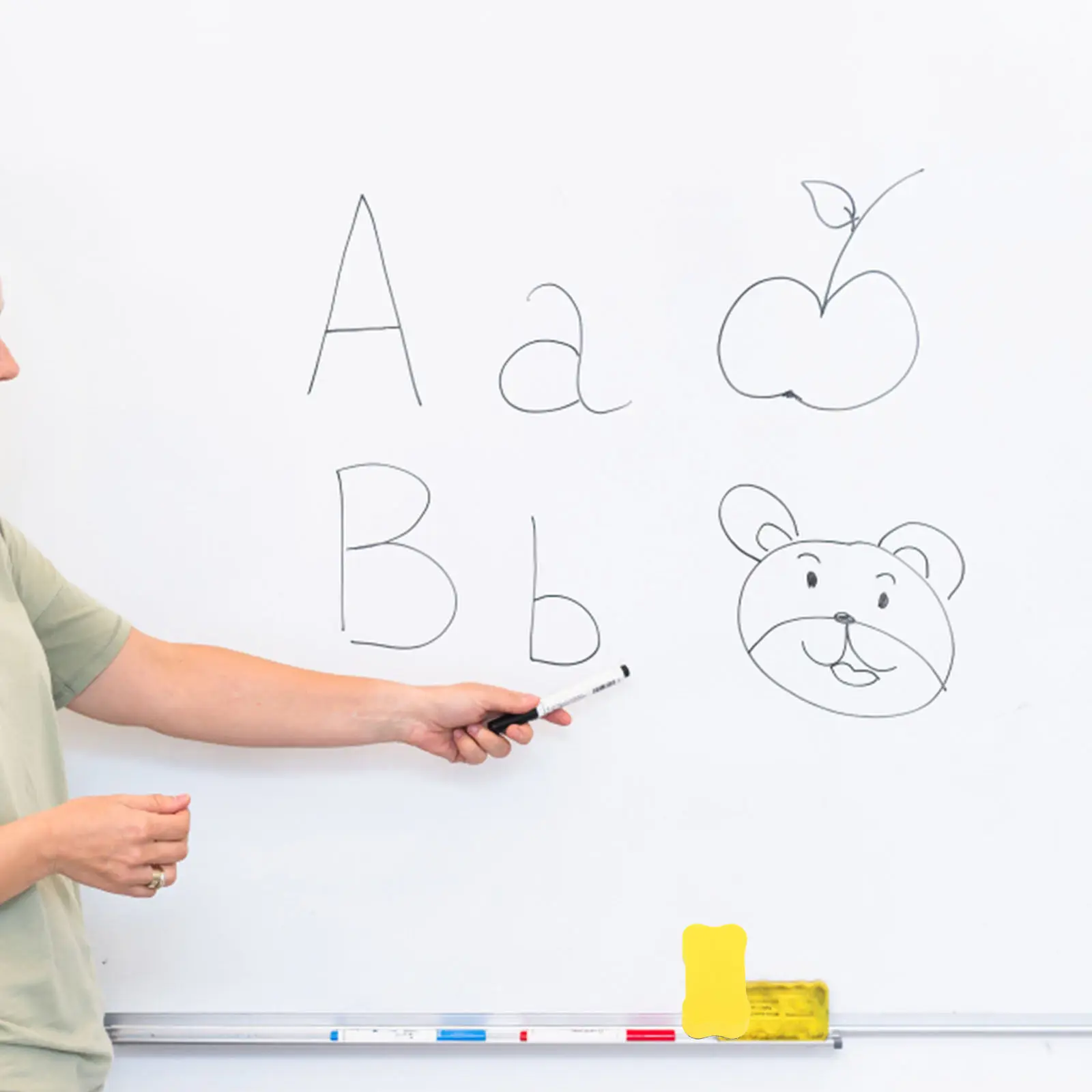 

24Pcs Lightweight Whiteboard Erasers Bone-Shaped Eva Felt Dry Erase Cleaning Tool Washable Portable for School Office Home