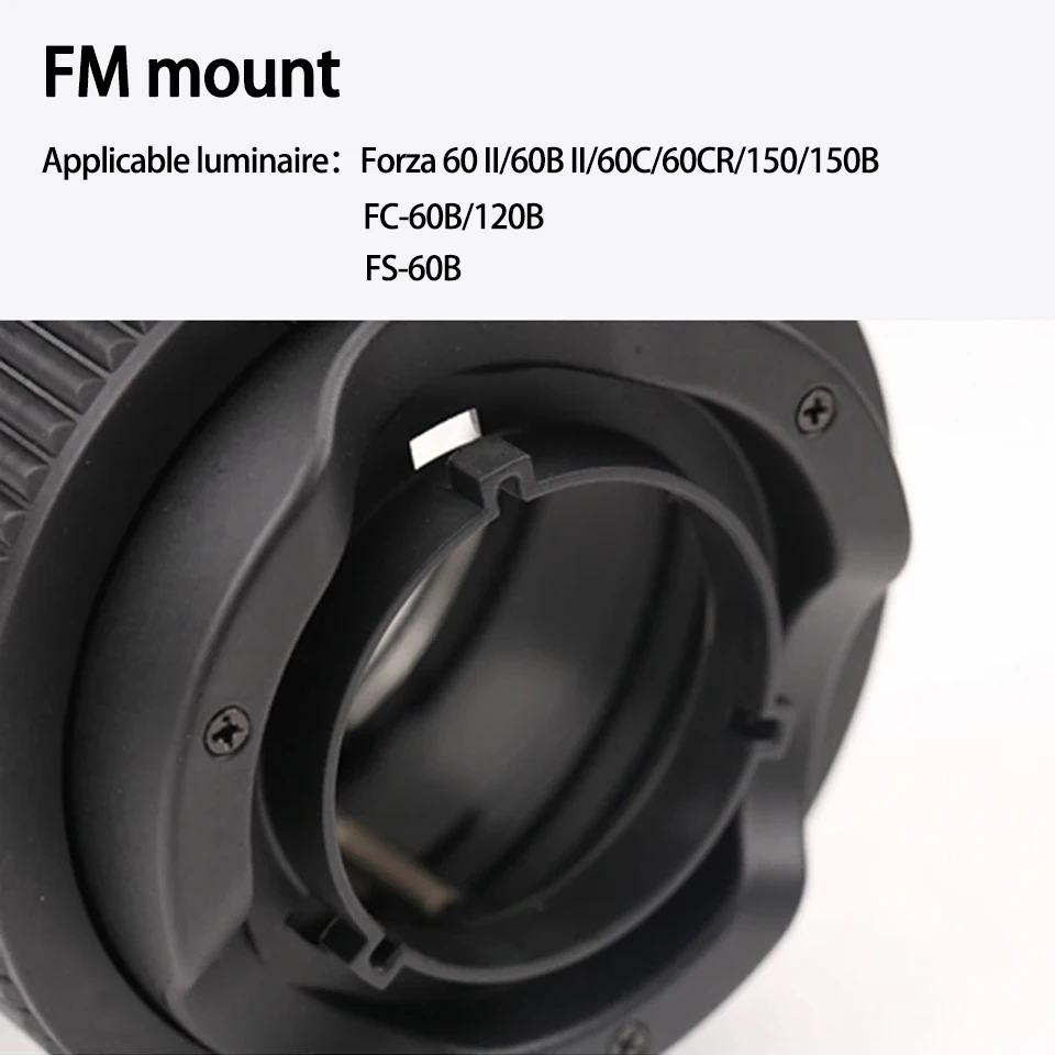 Nan Lite FL-11 Fresnel-lens FM-houder Fotografie Lichtaccessoires 10 ° -45 °   Focus- en schijnwerperaanpassing