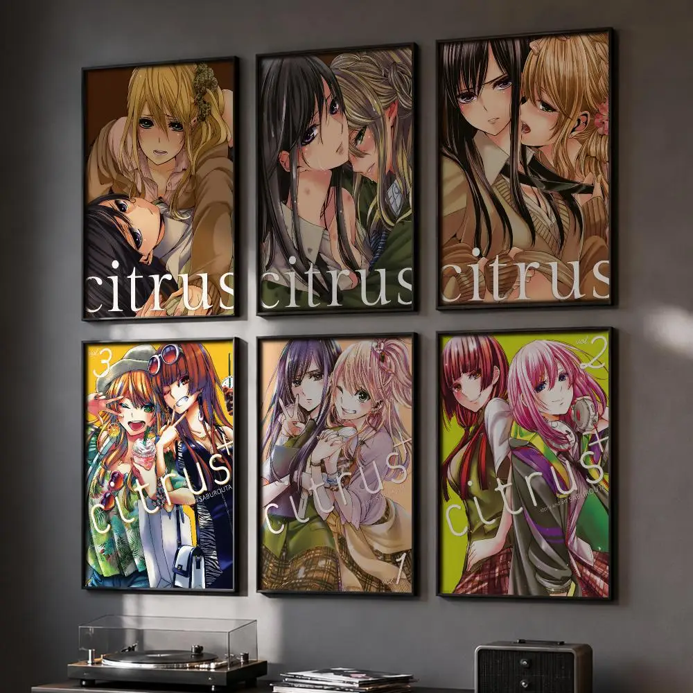 Japanisches Anime C-Citrus Poster HD Wandaufkleber für Zuhause, Flur, Wohnzimmer, Schlafzimmer, Bar, Büro, Dekor, Kunstdrucke