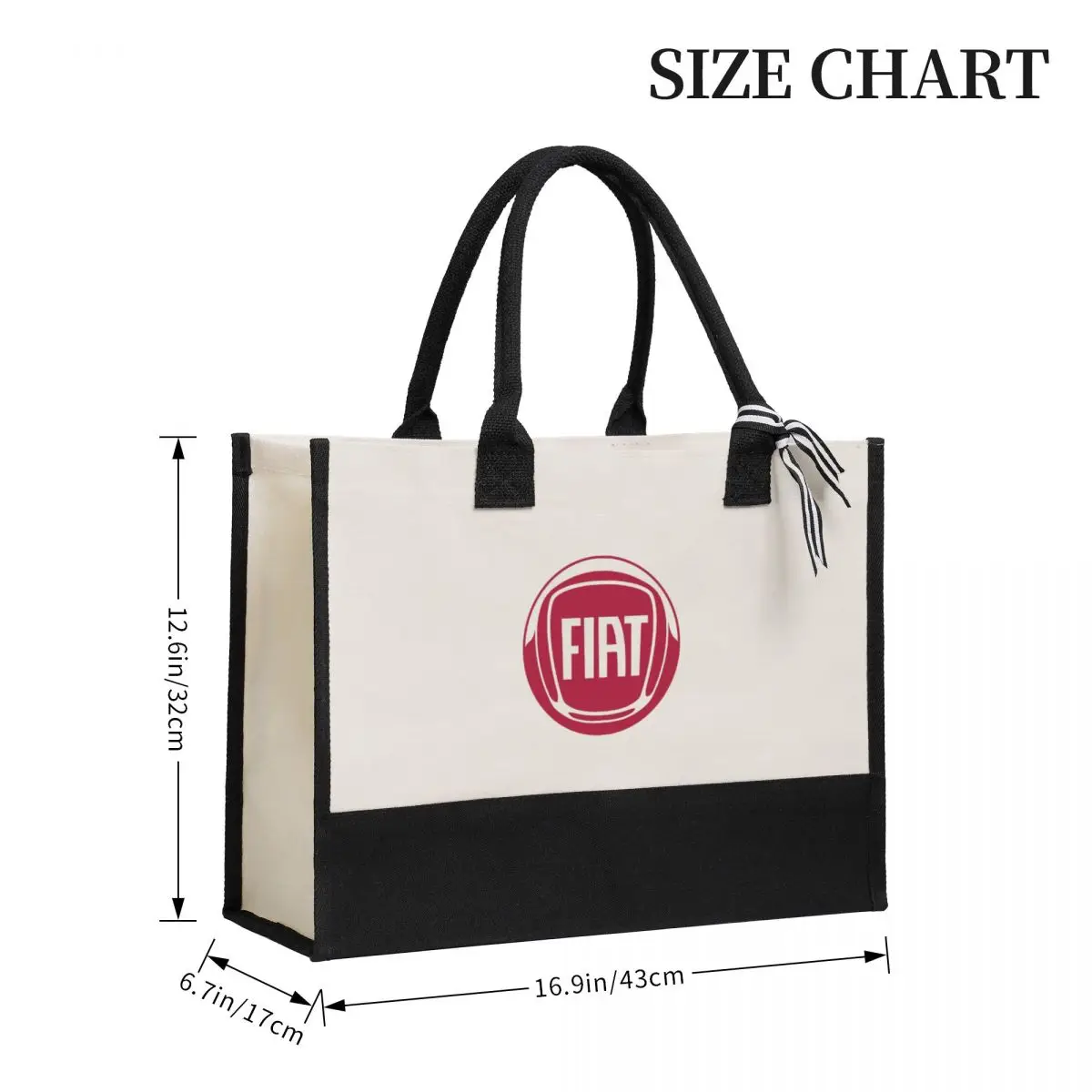 Fiat Automobiles Logo Canvas Bag Shopping Bag decorazione di nozze borsa da sposa da viaggio miglior regalo di nozze