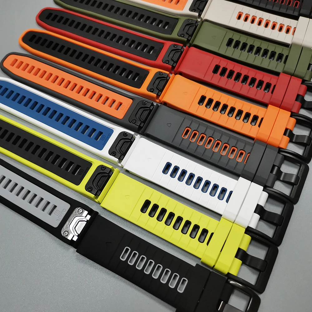 22/26mm Silicone Watchband For Garmin Tactix 8 7 Delta Bravo/Quatix 8/Forerunner 970/Fenix 8 E 7 7X Pro Original Quick Fit Strap