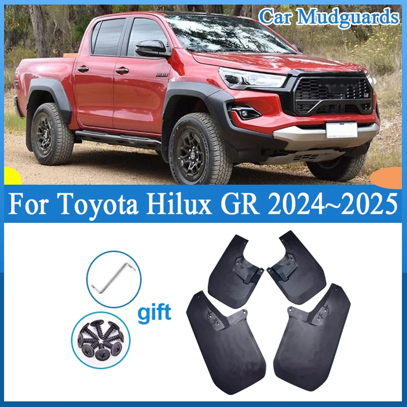 

Автомобильный брызговик для Toyota Hilux GR Sport 2024 2025, брызговик переднего и заднего колеса, брызговик, защита крыла, автоаксессуары
