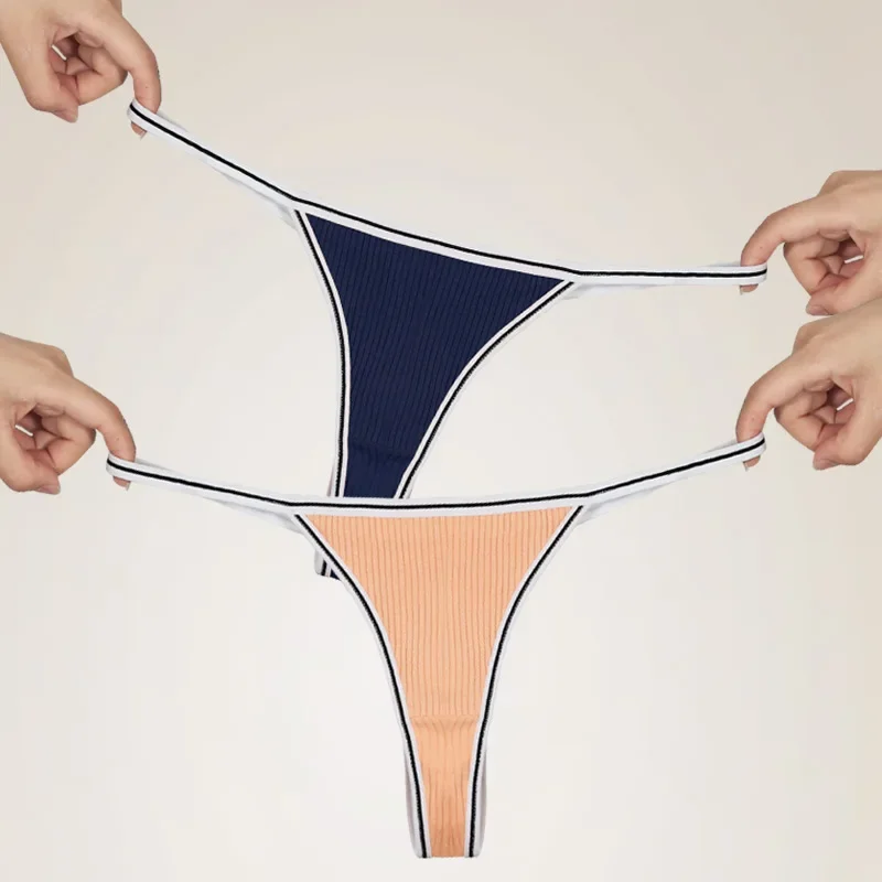 Thong 5 Buah, Pakaian Dalam Wanita Seksi Satu Potong, Pinggang Rendah, Bebas Kerut, Pakaian Dalam Antibakteri, Yoga, Olahraga dan Kebugaran Wanita