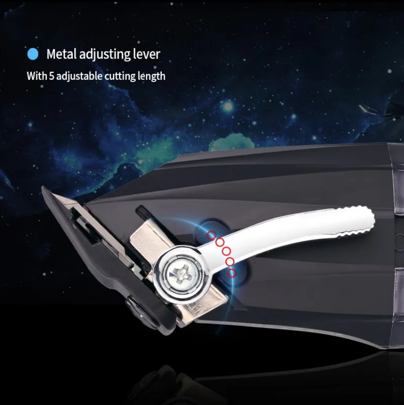 WMARK 남성용 NG-222 충전식 클리퍼, 6500RPM 헤어 트리머, 440C 고품질 블레이드 헤어 커팅 머신, 신제품