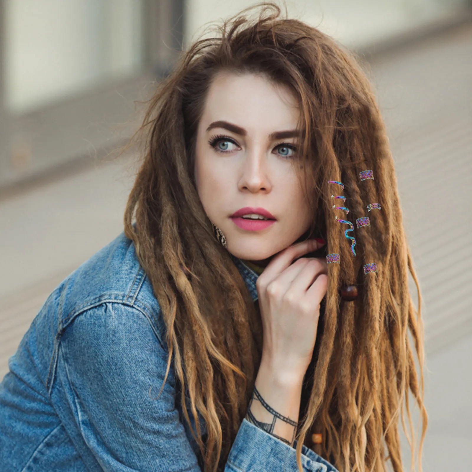 1 مجموعة 1 مجموعة مقاطع الشعر الرجعية تجديل خواتم الشعر Dreadlock اكسسوارات معدنية دوامة لفائف جديلة مجوهرات للنساء الفتيات هدية #2