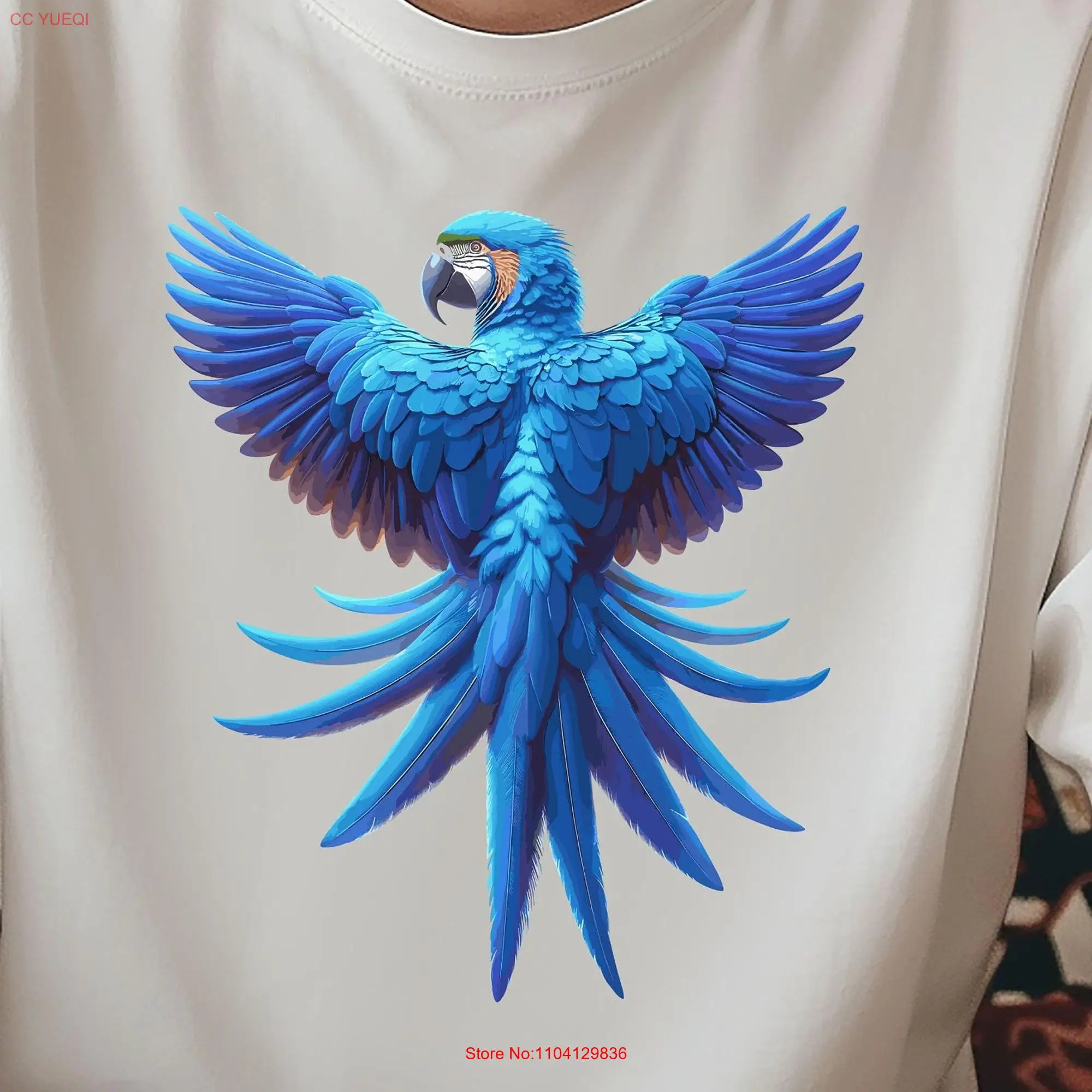 Blue Macaw Men's T Shirt long or short sleeves