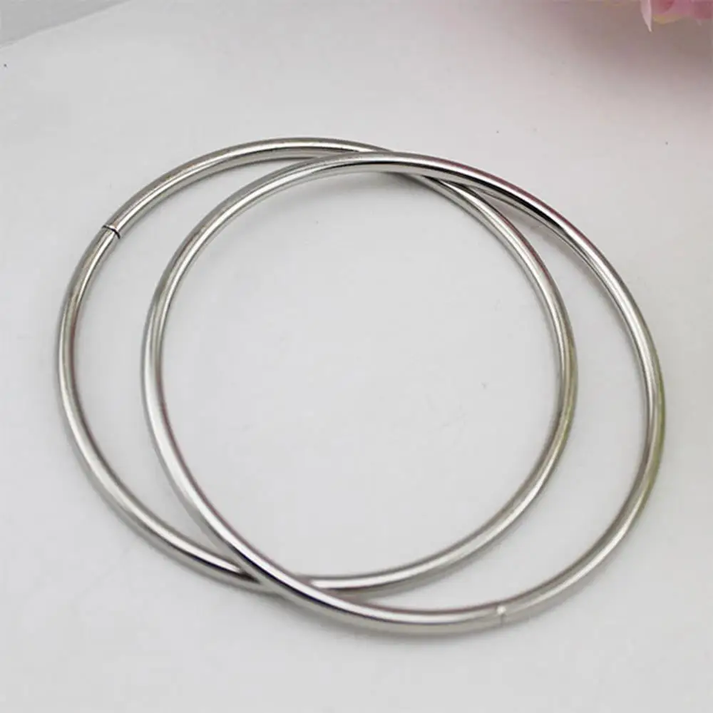 2pcs O-ring Bag Handle Metal Strap Replacement Handbag Luggage DIY Fashion Bag Hardware Accessories 7.5/10CM Purse Sewing Frame