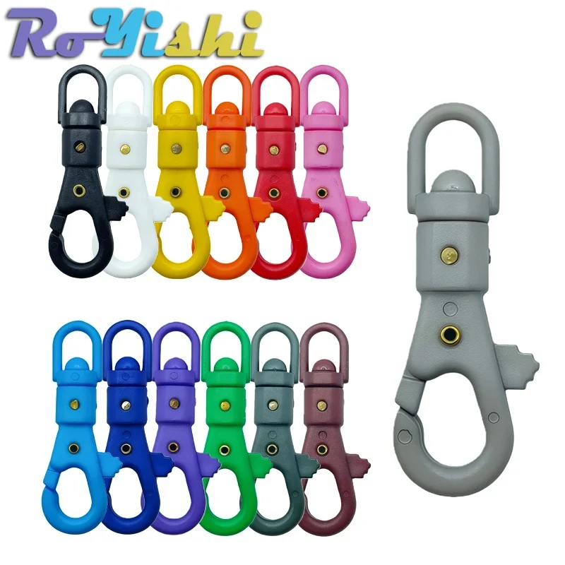 

10-100 Pcs/Pack RoYishi 1/4'' Plastic Swivel Snap Hook For Weave Paracord Lanyard Buckles Backpack Webbing 6.3mm