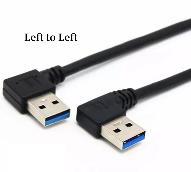 Elbow Usb Cable Dual Head Male To Male Data Cable 3.0 Copy Mobile Hard Disk Set-top Box Radiator Graphics Card Connection