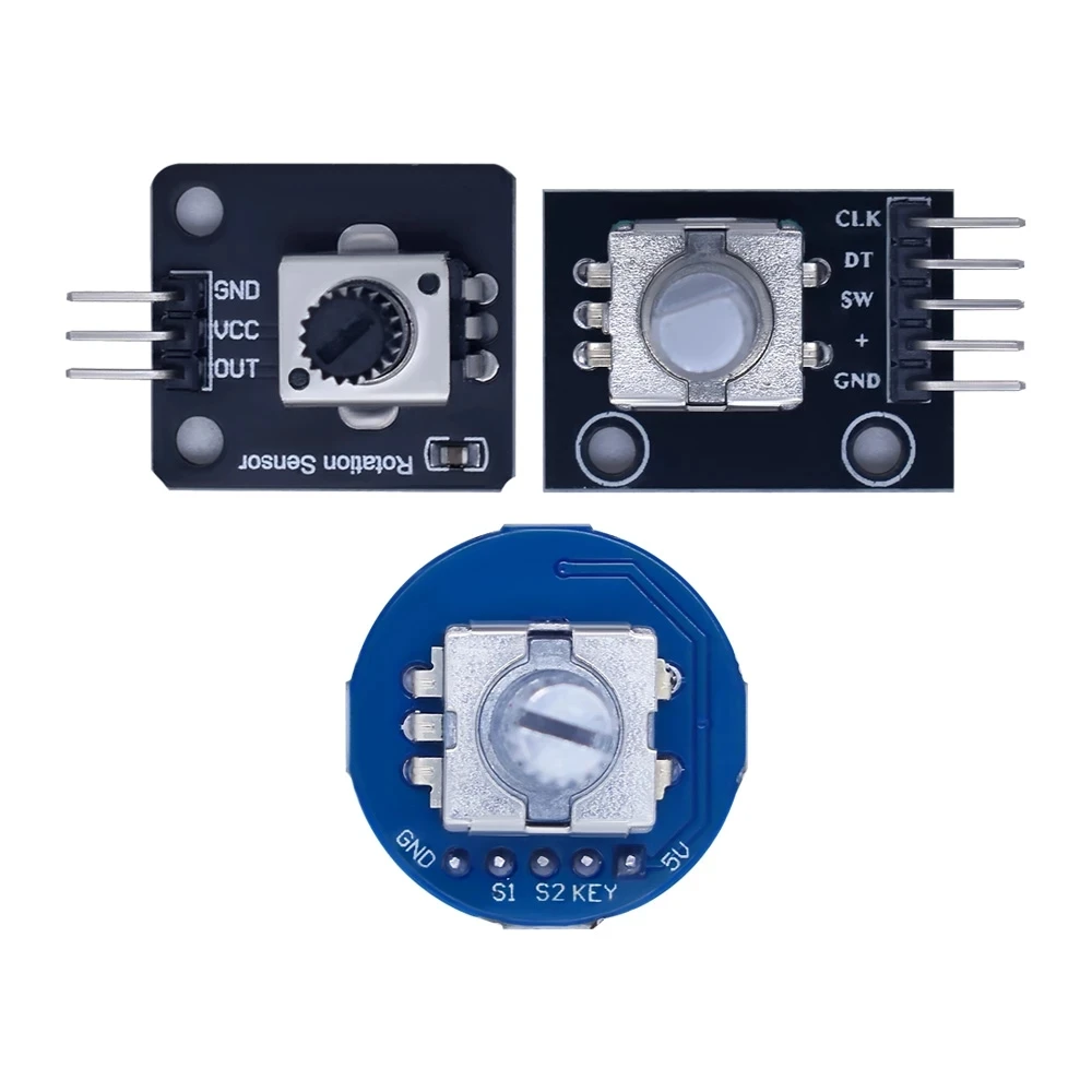 Rotary Encoder Module for Arduino Brick Sensor Development Round Audio Rotating Potentiometer Knob Cap EC11