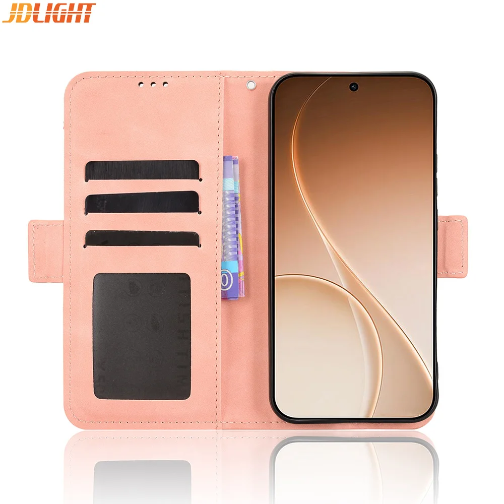 حافظة محفظة جلدية لهاتف OPPO Reno 15/15 Pro 5G، غطاء قلاب مغناطيسي للكتب، حامل صور للبطاقات، حافظات هواتف محمولة فاخرة