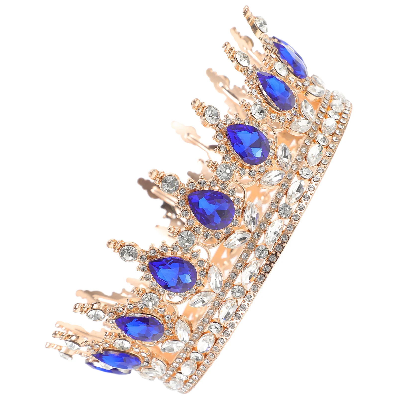 حجر الراين عقال للرأس على شكل تاج الزفاف غطاء الرأس للنساء حفلة إكسسوارات الشعر العروس تيارا حفلة موسيقية مهرجان ارتداء الشعر #6