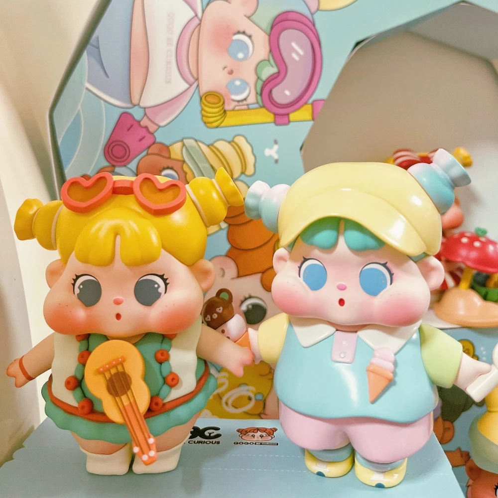 Echte Qoqo To Sea with You Serie BlindBox Kawaii Vinyl Puppen Sammlung Tischdekoration Mystery Surprise Urlaub Spielzeug Geschenk