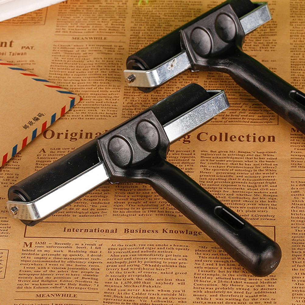 

10 Cm Oil Ink Roller Tool Heavy Duty Metal Frame Non-Slip For Printing Stamping Rubber Smooth Inking Cleaning Easy