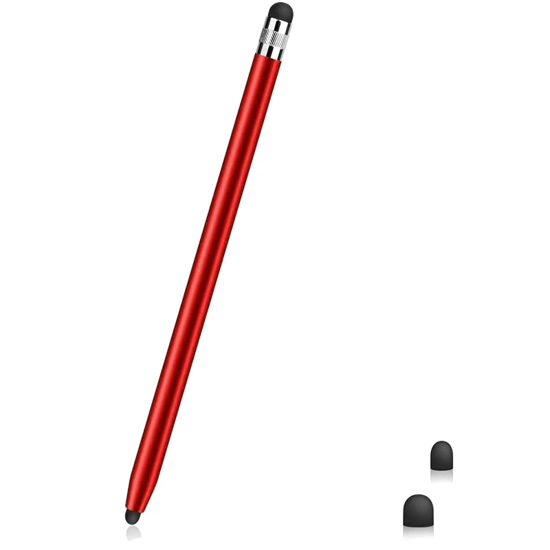 Wholesale Universal Pencil Double Silicon Head Touch Capacitive Screen Stylus Caneta Capacitive Pen For Tablet Smartphone