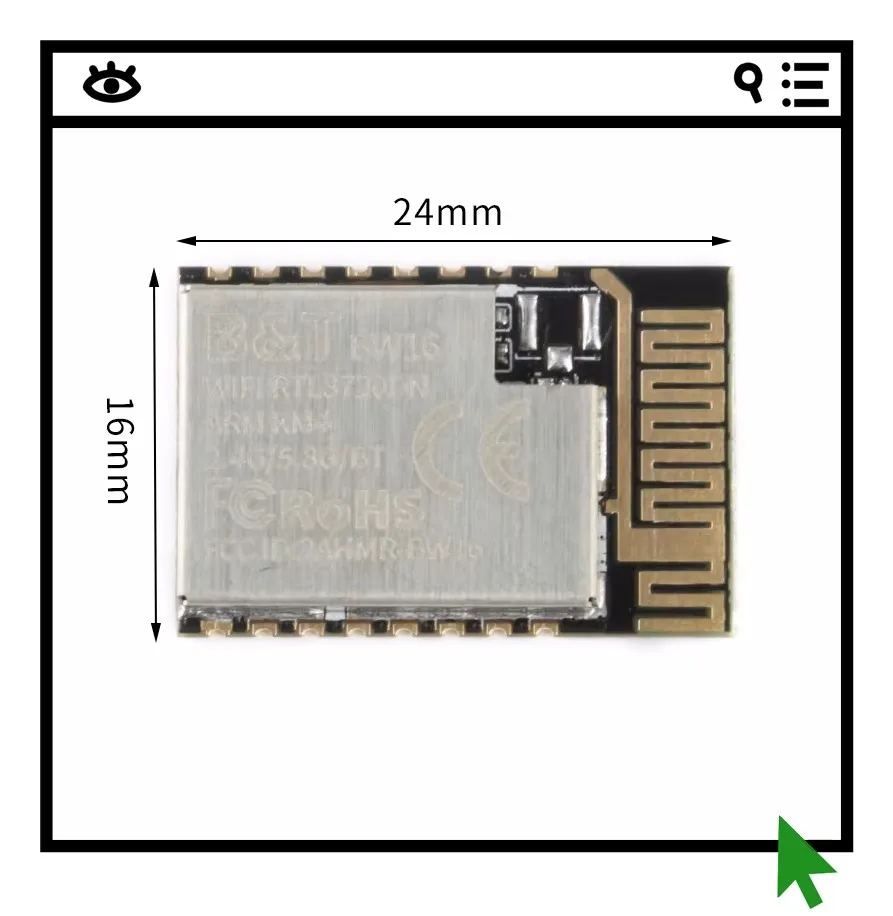 

2PCS RTL8720DN BW16 Bluetooth Dual-Band WiFi + Low-Power 5.0 Module