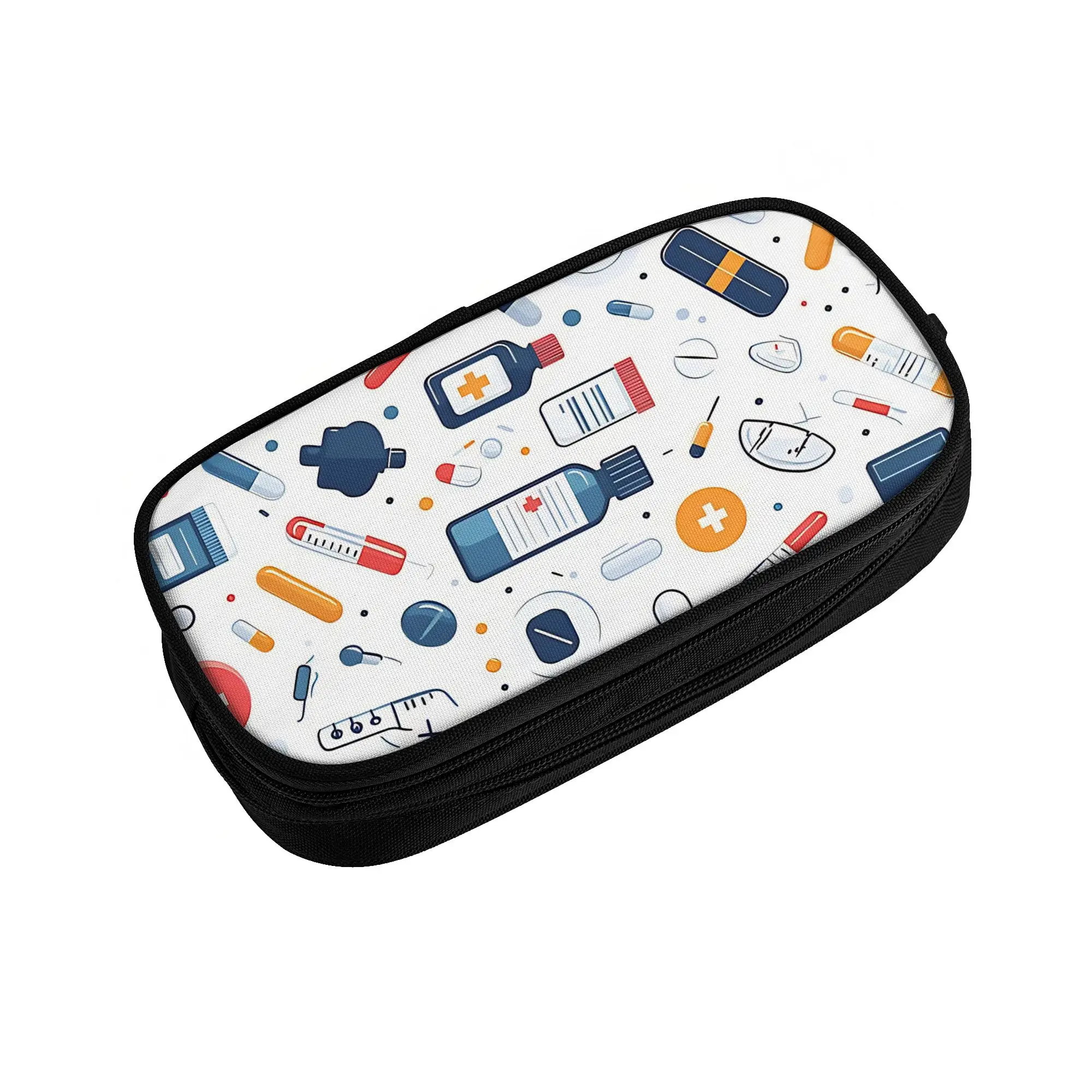 1 piece Lightweight Pattern Pencil Case Boys Pen Bag Medical School Stationery Bag