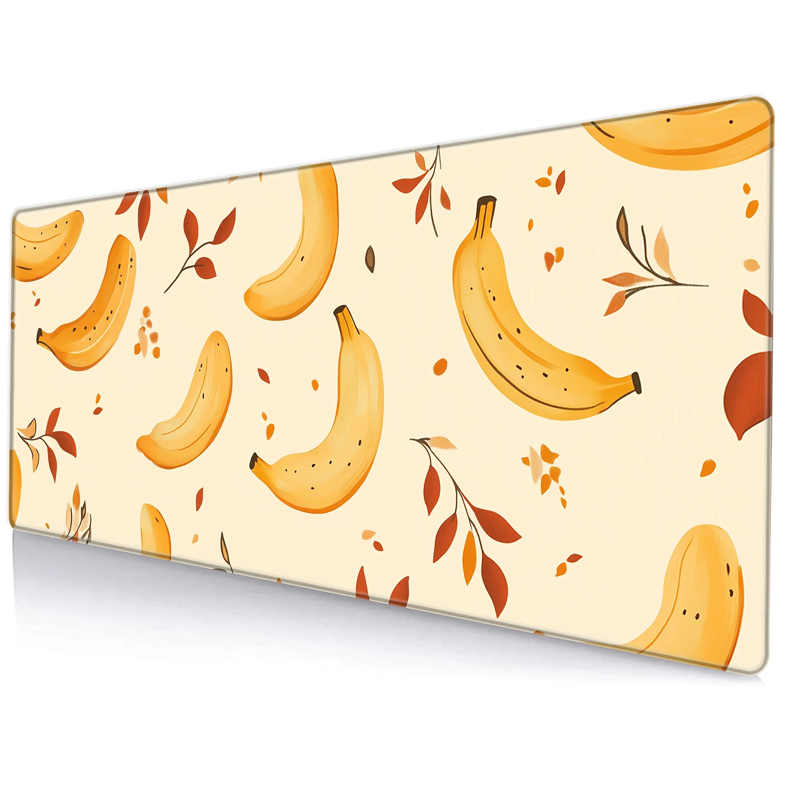 

1pc Cute Banana-Themed Mouse Pad with Non-Slip Rubber Base & Stitched Edges - Lightweight & Smooth Surface for Precise Control -