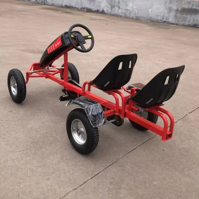 

Patent-Design Pedal Go Kart - Unique Steel Frame Tandem Kart for Resorts & Family Attractions