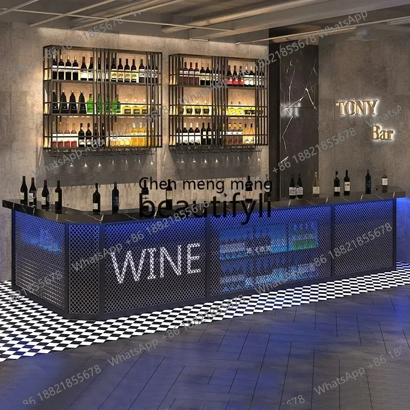 

ss Bar Cabinet Commercial Retro Industrial Style Shop Restaurant Bar Cashier Counter Corner Imitation Marble Front Desk ss26